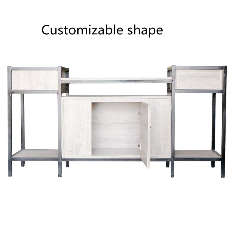 Customizable Product Vegetable Fruit Wine Storage Holders Cabinets Wooden Display Racks Shelves Display Stands for Supermarket