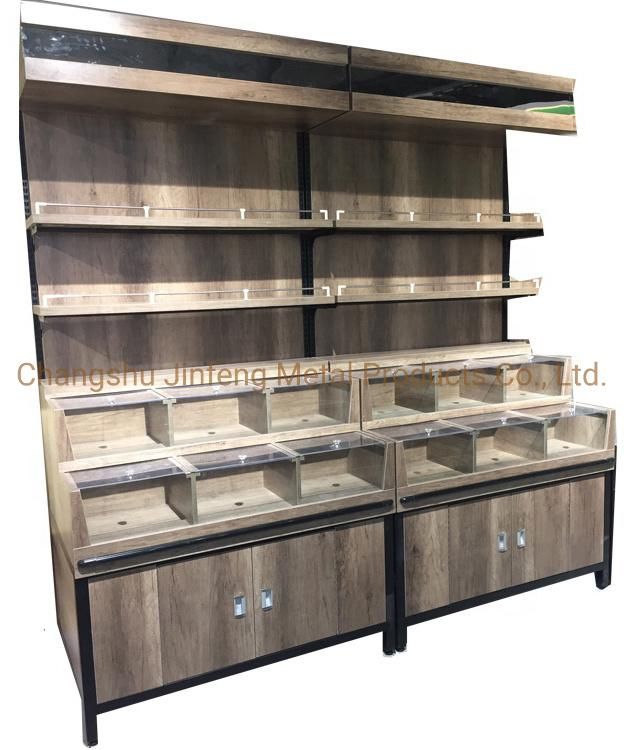 Supermarket Shelf Convenience Store Wooden Display Rack