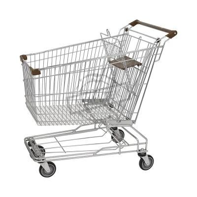 Popular Light Duty 80L Iron Grocery Shopping Trolley with Wheels