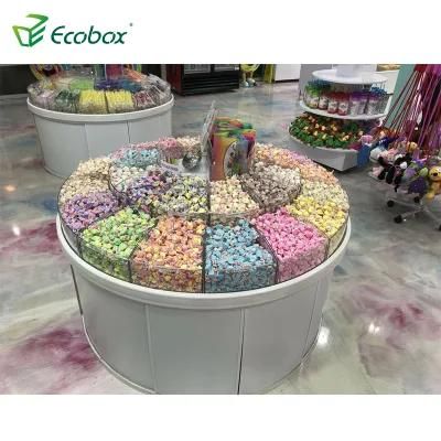 Ecobox Bulk Candy Nuts Round Bulk Display Bin for Supermarket