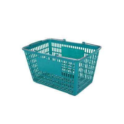 Supermarket Plastic Basket with Handles Manufacturer