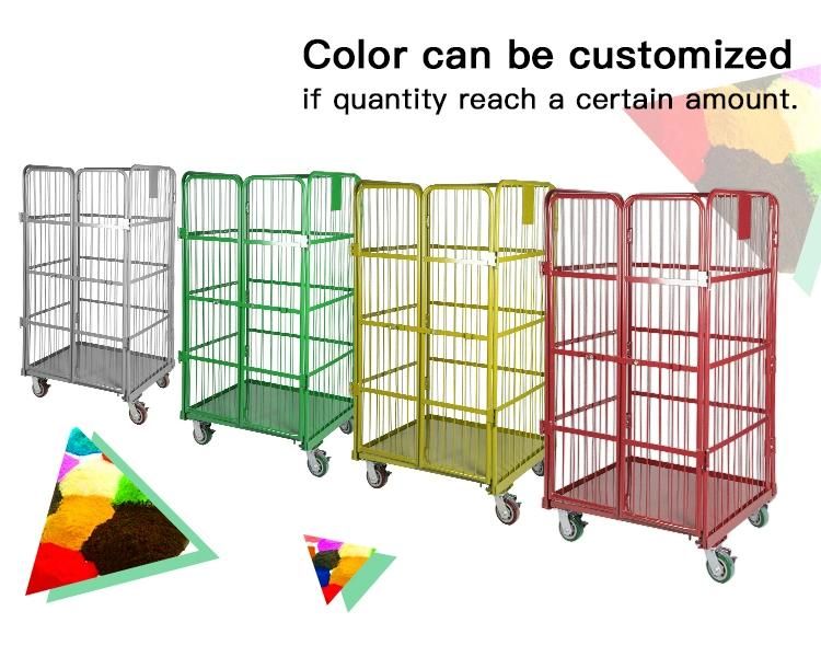 Folding Heavy Duty Collapsible Transport Roll Wire Mesh Containers