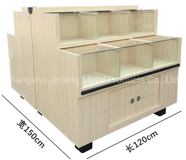 Supermarkets Euipment Wooden Display Rack