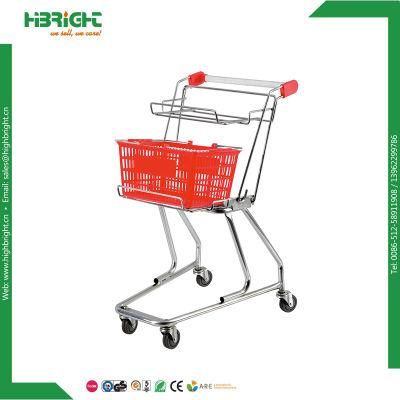 Two Basket Commercial Push Shopping Basket Trolley