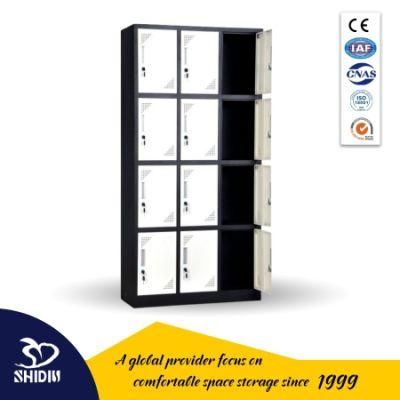 Knock Down Metal Locker Cabinet 12 Door Steel Locker for Sale