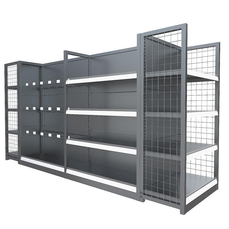 Double Side Metal Display Rack Snack Shelf Supermarket Shelf