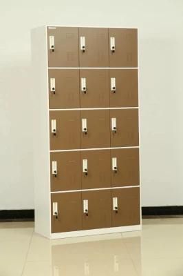 Chinese Manufacture Scool Use Storage 15 Door Steel Locker