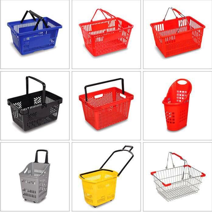 New Design Shopping Basket Supermarket Plastic Basket