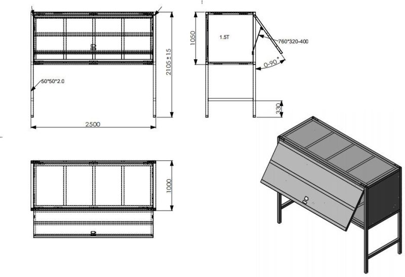 Steel Over Bonnet Storage Bicycle High Cabinet Lockers for Car