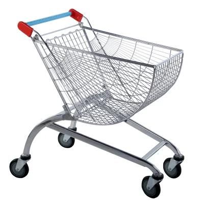 Special Designe Sector-Shaped Supermarket Shopping Trolley Metal Carts