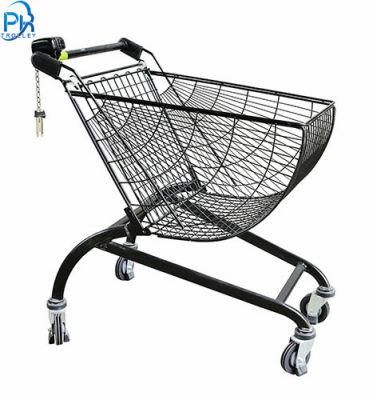 80L Half Round Shopping Trolley with Lock