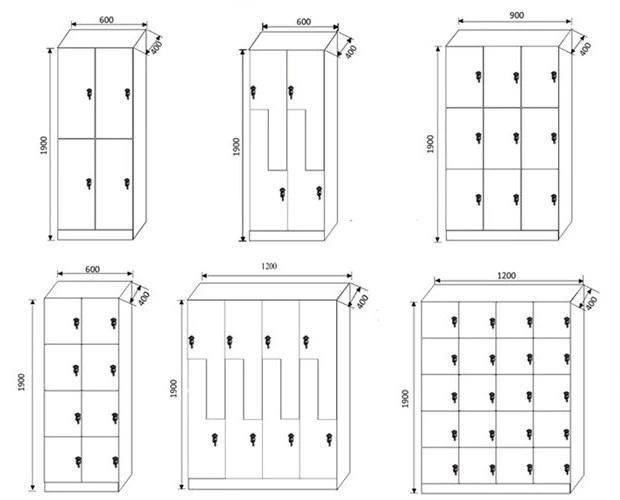 New Design Waterproof Wood Gym Lockers Manufacture Locker Storage Cabinet