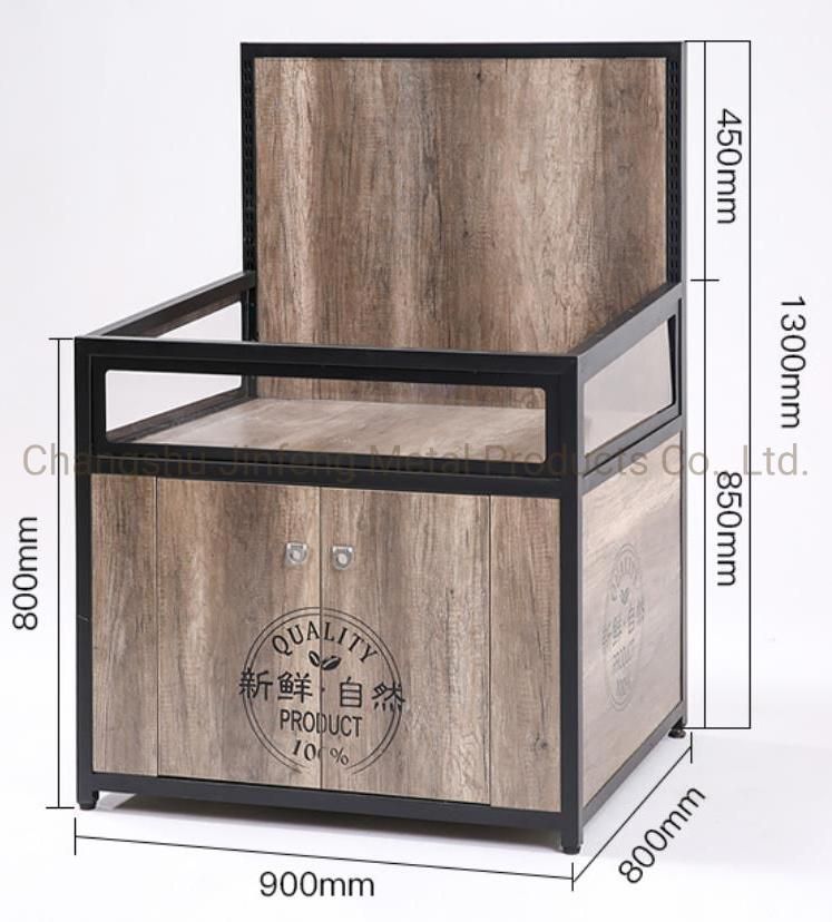 Supermarket Shelf Wooden Promotional Table Display Stand for Dry Food