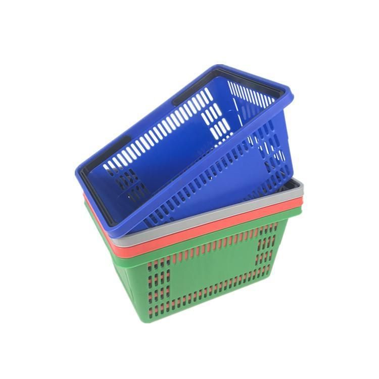 High Grade Supermarket Hand Basket Plastic Shopping Basket