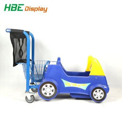 Supermarket Plastic Kids Shopping Cart with iPad Holder