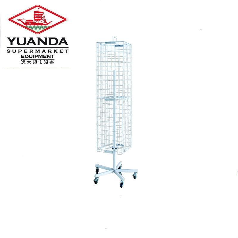 Floor Standing Mesh Accessory Display Hanging Rack with Hooks Wire Panel Rack