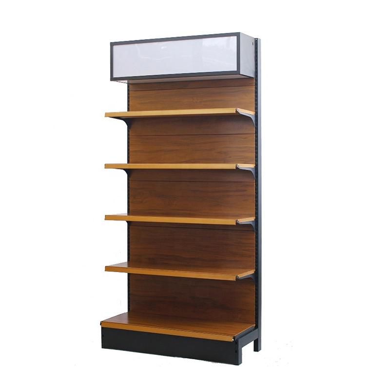 Modern Supermarket Display Shelf Wood Delicate Grocery Store Racks