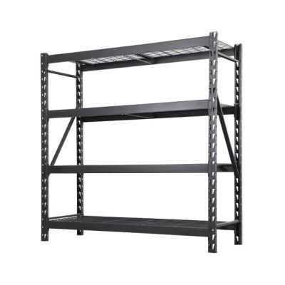 4-Tier Industrial Shelving Black Heavy-Duty Storage Rack