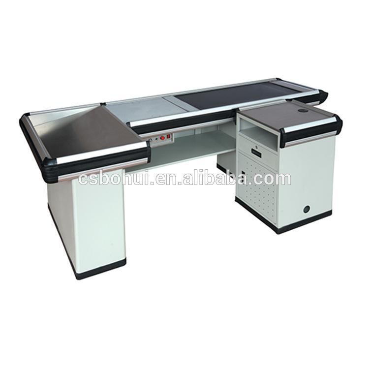 Customized Electronic Supermarket Checkout Counter Checkout Table