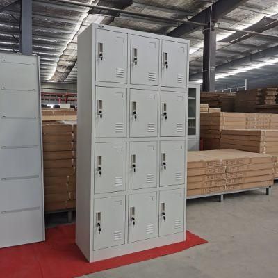 12 Door Iron Staff Locker Steel Gym Storage Lockers Metal Clothes Locker Cabinet