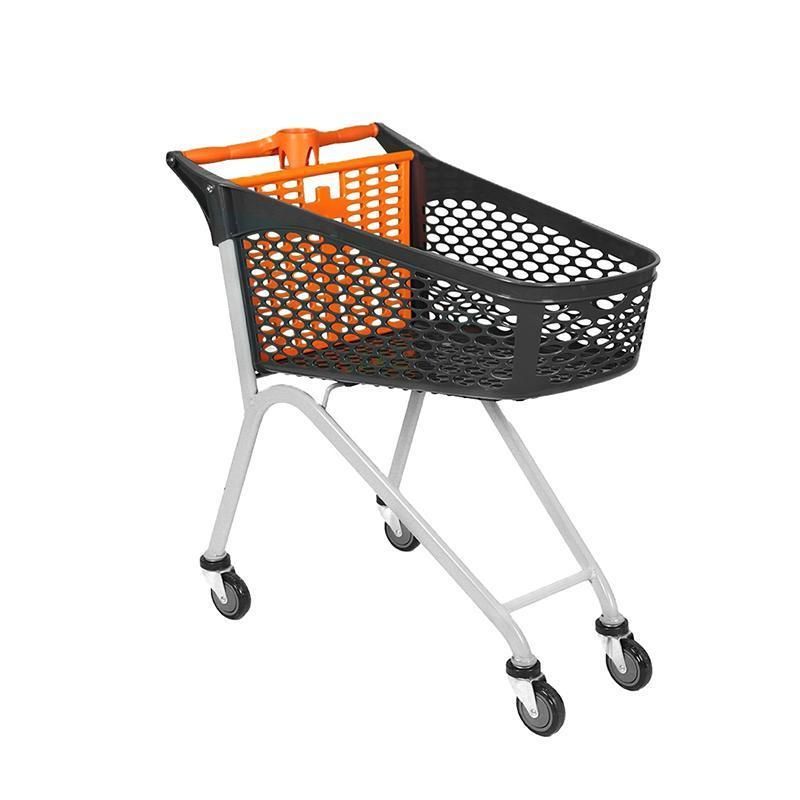 Plastic Shopping Cart Customized Color Used Supermarket Shopping Trolley