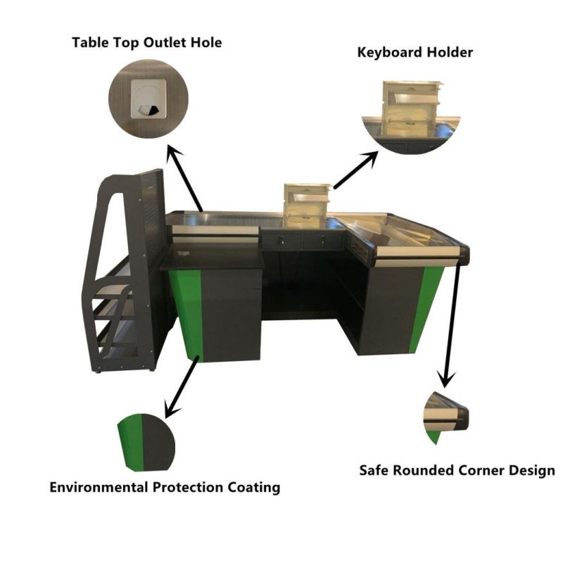 Factory Direct Fashion Shop Furniture Cash Counter Table Designfor Sale