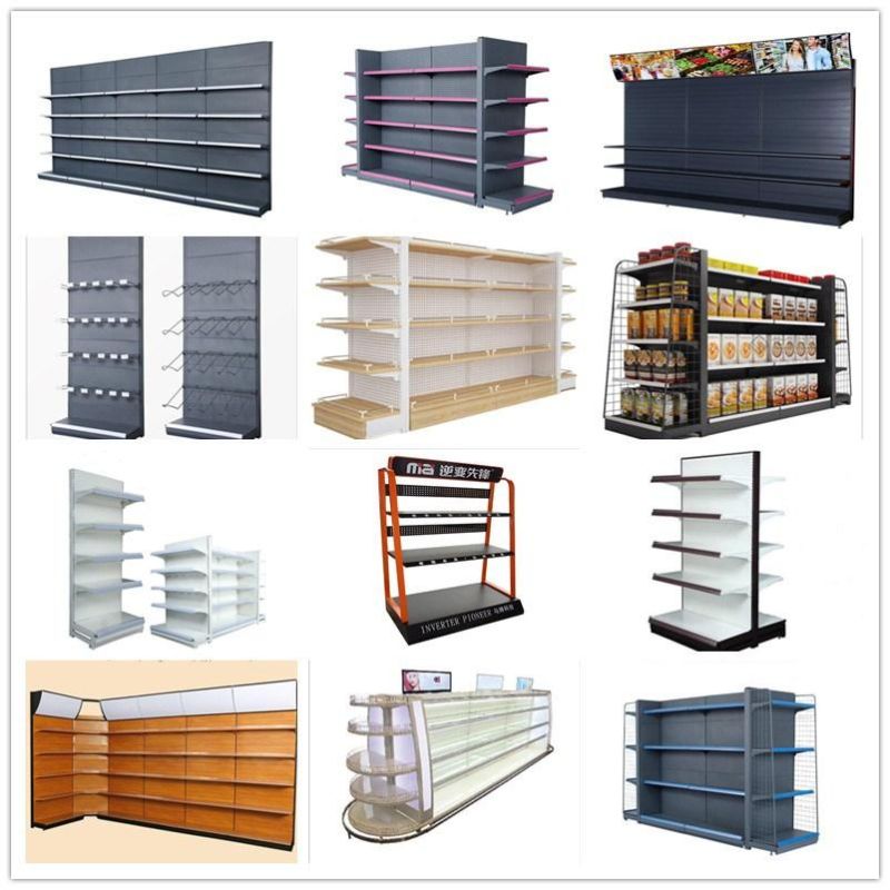 Heavy Duty Cold-Rolled Steel Rack Gondola Supermarket Shelving