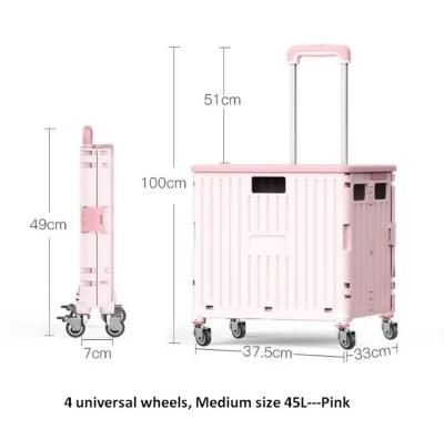 China New Design Multi Purpose Grocery Folding Shopping Trolley with Cover on Sales