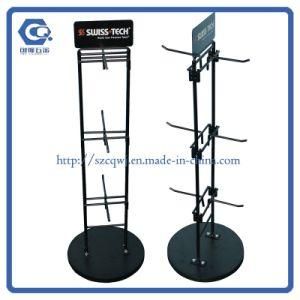 Custom Wire 3-Tier Metal Double Sides 6 Hooks Extension Bag Display Rack