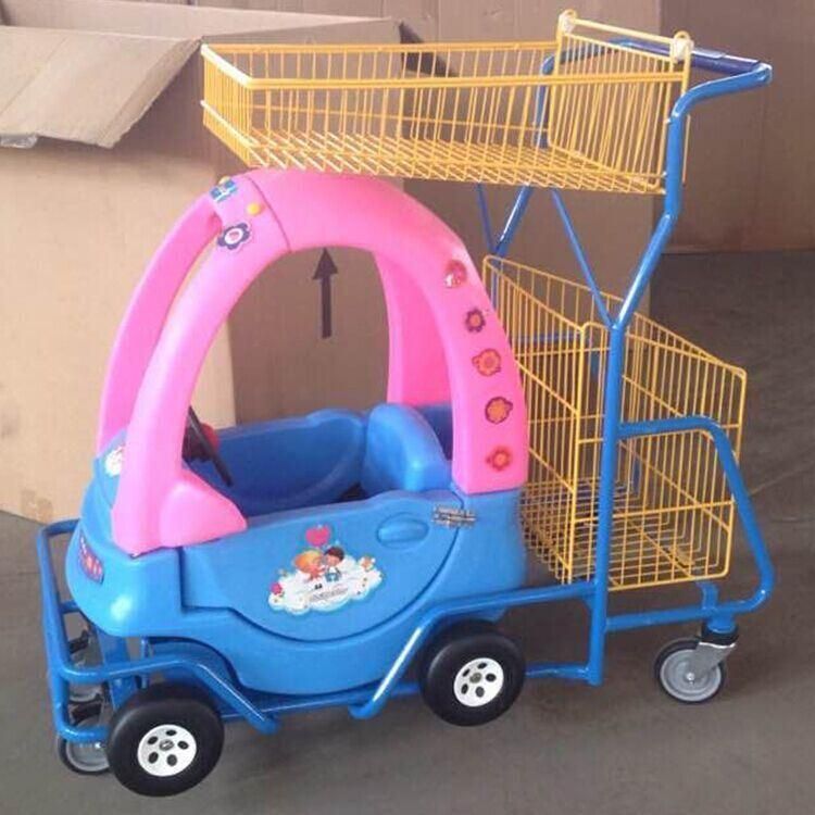 Supermarket Plastic Kids Toy Car Children Shopping Trolley Cart on Sale