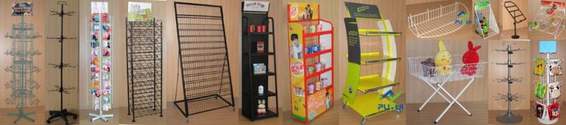 Supermarket Promotion 4 Tiers Wire Basket Floor Storage Shelf (pH12-012)