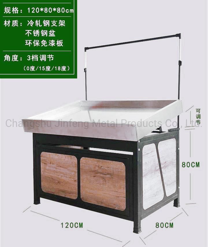 Supermarket Shelves Stainless Steel Display Stand for Fruit and Vegetable