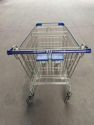 Asian Style White Color Foldable Supermarket Trolley Carts