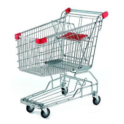 Manufacturer Hot Sale Rolling Metal Shopping Trolley Cart