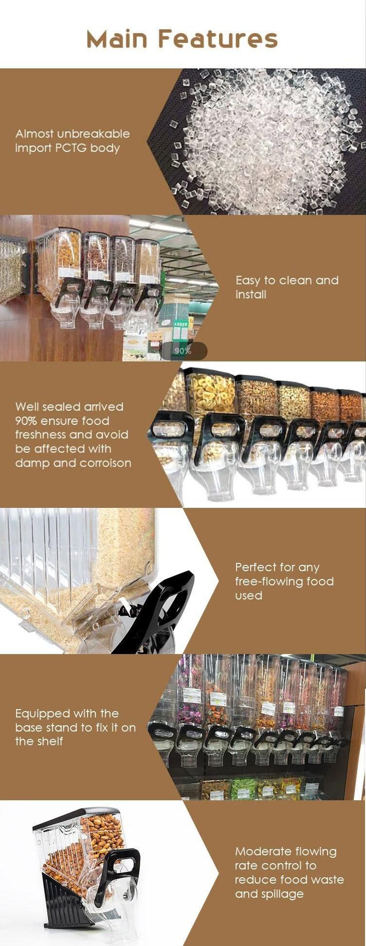 High Quality Unique Transparent Cereal Grain Dispenser