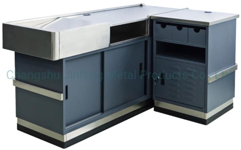 Supermarket Equipment Customized Checkout Counters Store Cashier Table