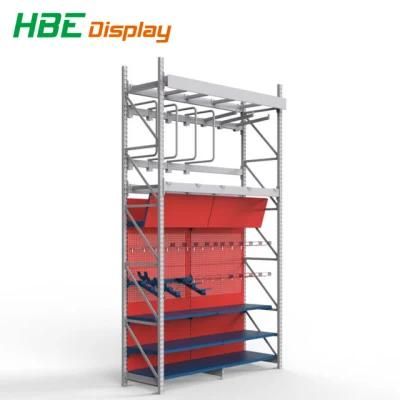 Cash and Carry Supermarket Heavy Duty Integrated Storage Gondola Shelf