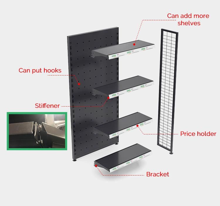 4 Way Display Rack Supermarket Shelf