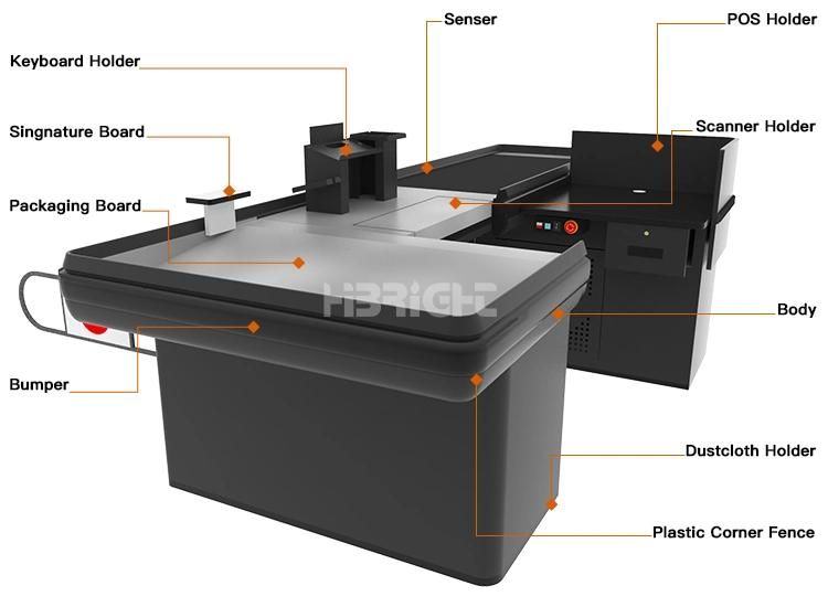 Modern Design Supermarket Table Cashier Counter for Sale