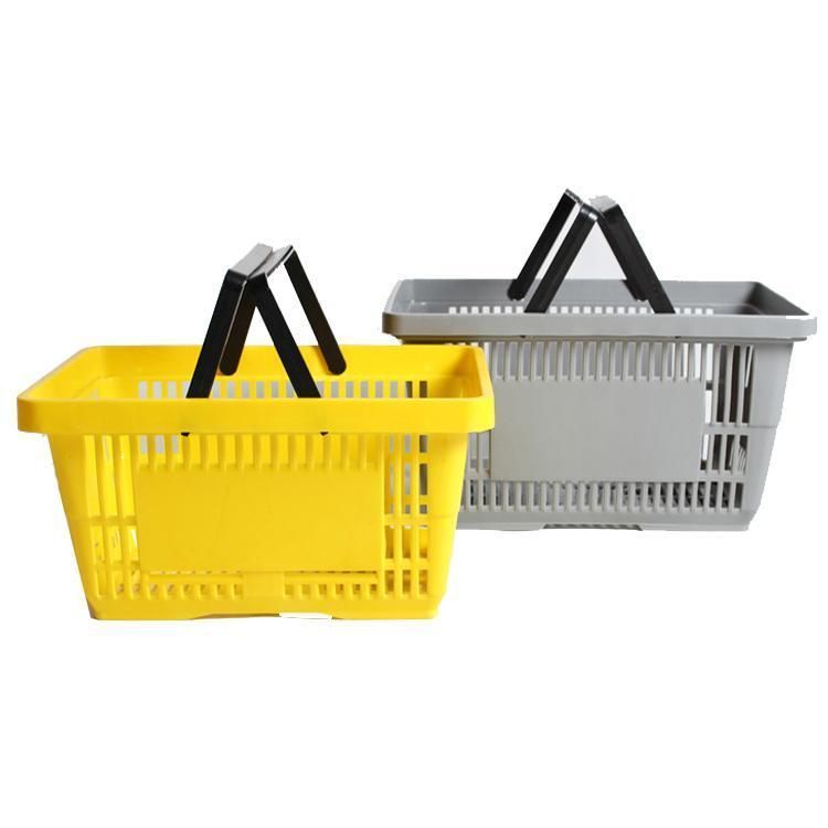 Wholesale New Style Hand Basket Supermarket Plastic Shopping Basket