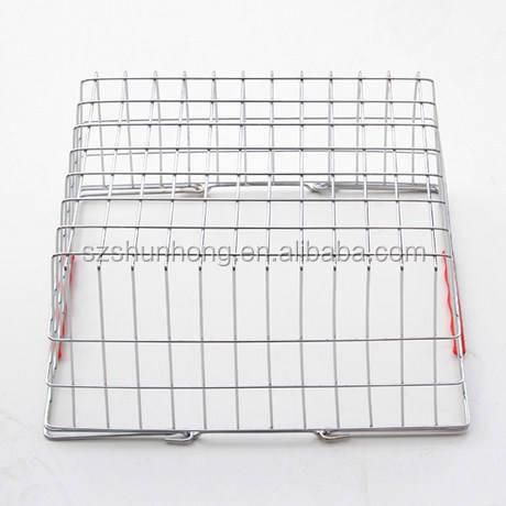 Double Handle Metal Wire Steel Mesh Shopping Basket