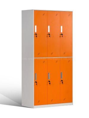 Metal Double Tier 6 Door Storage Standard Steel Taquilla Locker Unit for Sale