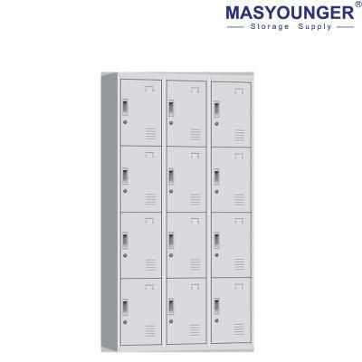 Modern Multifunctional Metal Furniture Cabinet Steel 12 Door Storage Locker