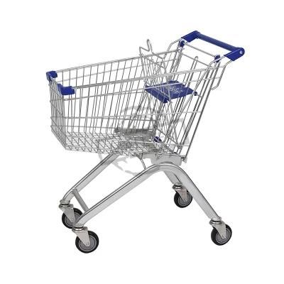 Bulk Supermarket Shopping 100L Cart with 4 Inch Wheels