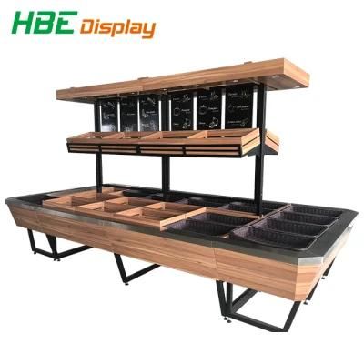 Hypermarket Special Design Island Display Stand for Vegetable and Fruit