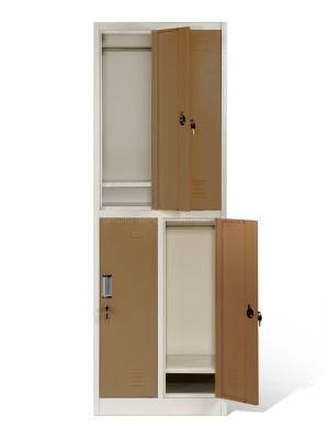 Office Use Metal 4 Compartment Uniform Lockers for Employee