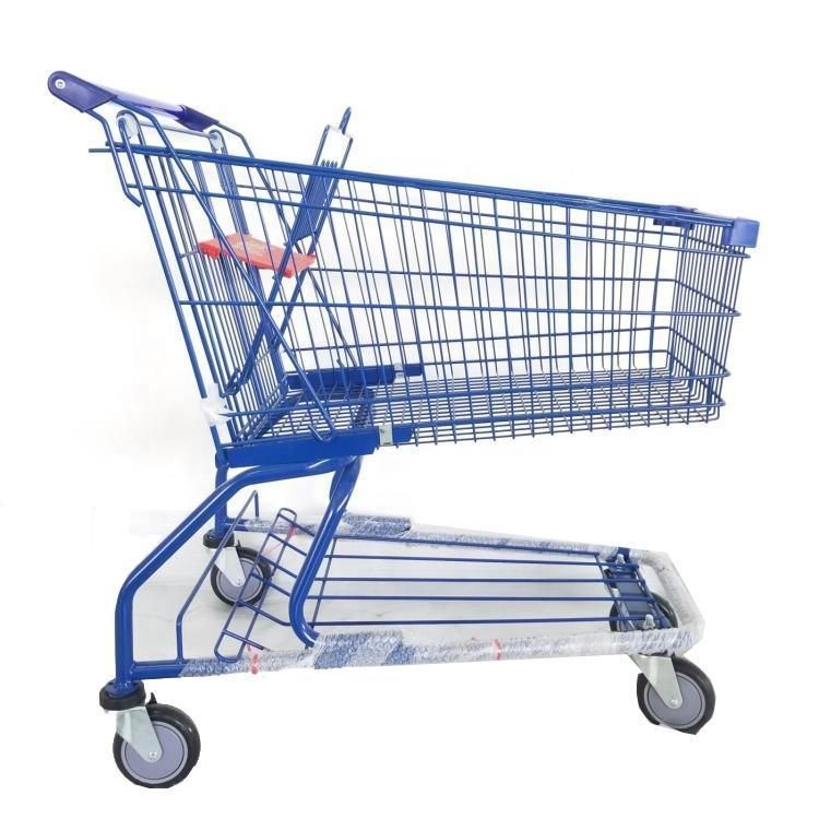 Hot Selling Asian Type Cart Metal Shopping Trolley