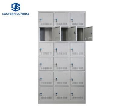 18 Doors Metal Locker for Public School/Staff/Supermarket