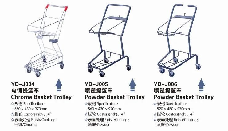 2 Layers Shopping Trolley Hand Trolley Cart for Basket