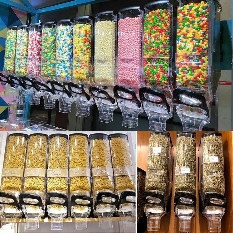 Candy Store Wall Mounted Bulk Food Dispenser Dry Fruit Dispenser